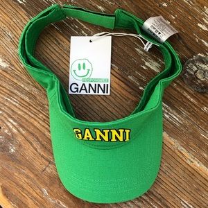 NWT GANNI Organic Cotton Visor 💚